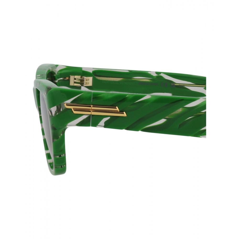 Bottega Veneta Square Frame Acetate Sunglasses Green Green Green