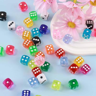 14mm Crystal Resin Dice: DIY Pendants, Necklaces, Hair and Jewelry Accessories