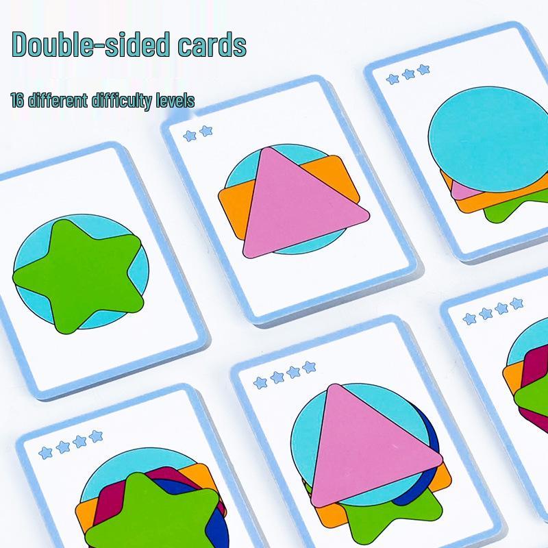 Wooden Geometric Stacking Shapes Educational Toy for Kids