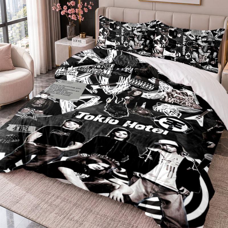 Tokio Hotel 3Pcs Bedding Set Duvet Cover With Two Pillowcases For Bedroom Home Decoration