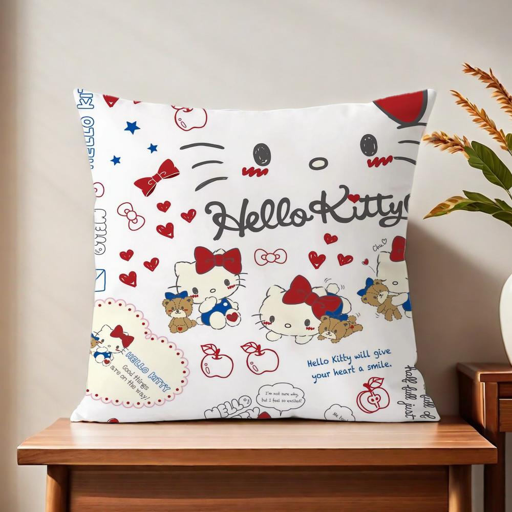 Kawaii H-Hello Cute Kitty-Y Cushion Cover For Pillow Printing Sofa Decoration Home Car Room Coffee Shop Office Nordic Simplicity