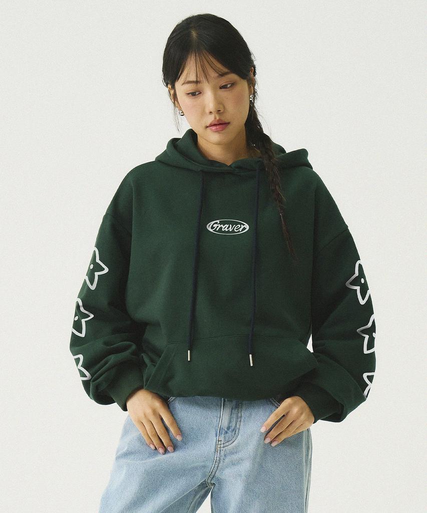[Unisex] Star Circle Logo Hoodie_Green