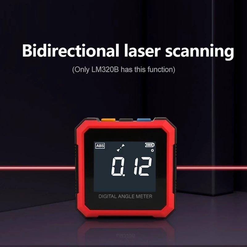 LM320 Series Portable Digital Protractor Electronic Angle Meter Multifunctional Magnetic Inclinometer Angle Tester