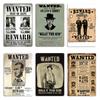 BUTCH CASSIDY e THE SUNDANCE KID Jesse James d'epoca Ricercato Vivo o Morto Metallo Arrugginito Retro Club Bar Cinema Cartello in Latta Poster