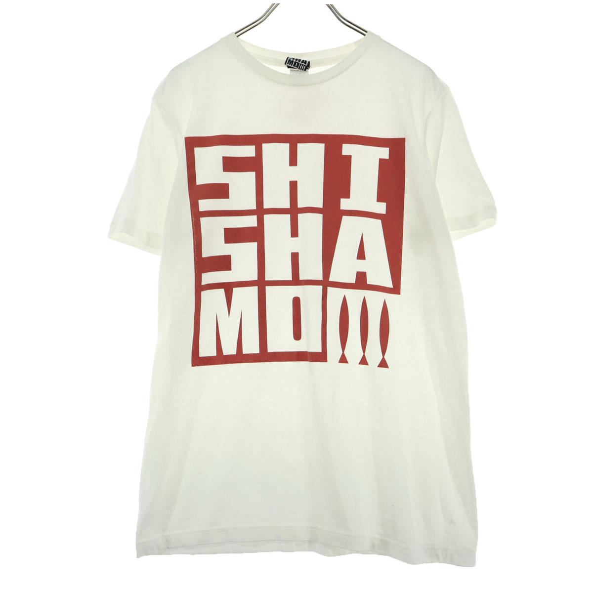 

SHISHAMO Футболка с большим принтом, короткий рукав, M, белая, женская, б/у