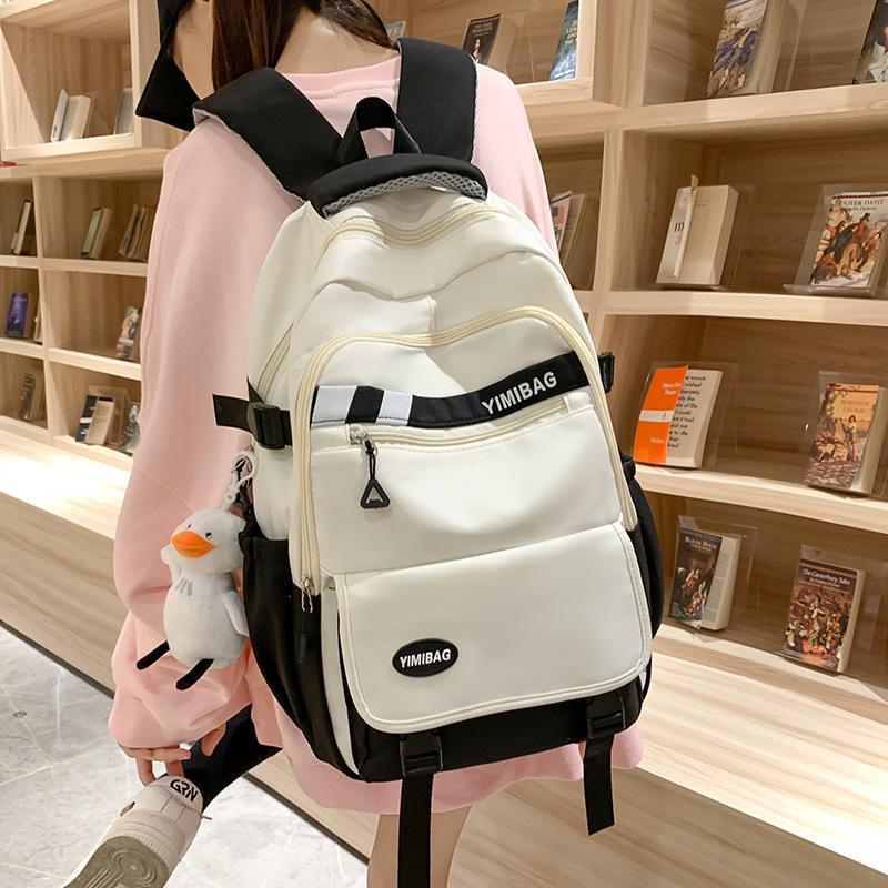 Children's Elementary School Students Junior High School Students High School Students Girls Boys Contrasting Color Large Capacity Backpack