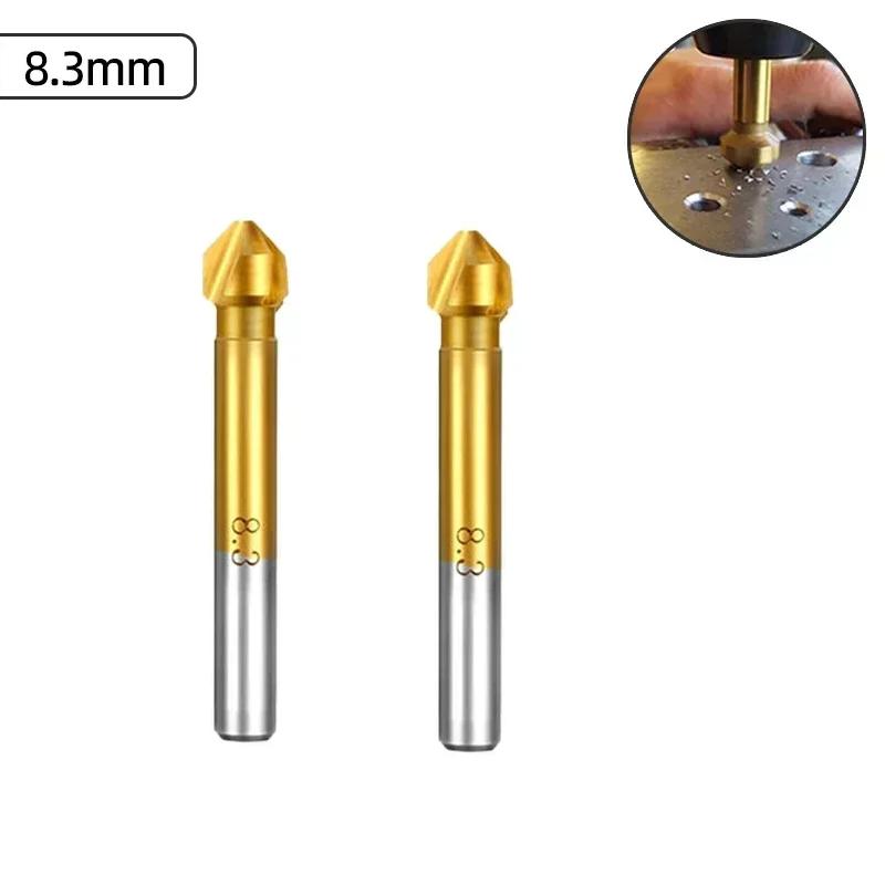 3 Flute Countersink Drill Bit 90 Degree Chamfering Tools Chamfer Cutter 6.3-20.5mm Chamfering Cutter Wood Metal Hole Drilling