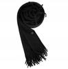 BSD-BK-10 BLACK Women' Scarf with Fringes WINTER