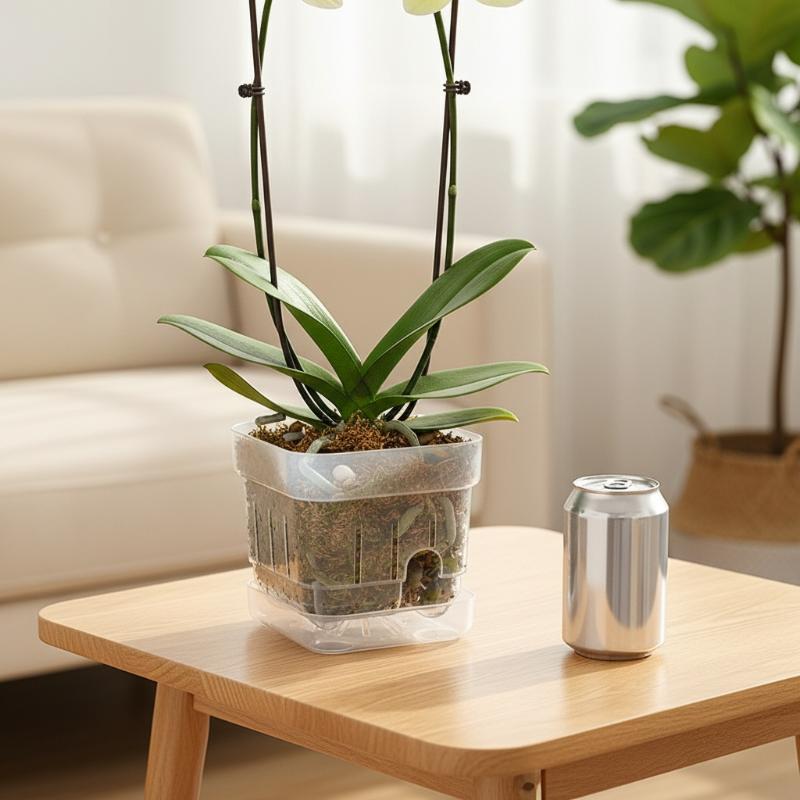 Square Root View Planter Pot Drainage Breathable Plastic Plant Holder for Home Indoor Garden Living Room Setups