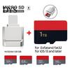 TF Card Connector for Phones Reader High-Speed Data Transmission OTG Adapter IPhone Dash Video Export Mobile Cam Memory Videos Photos Backup Easy File