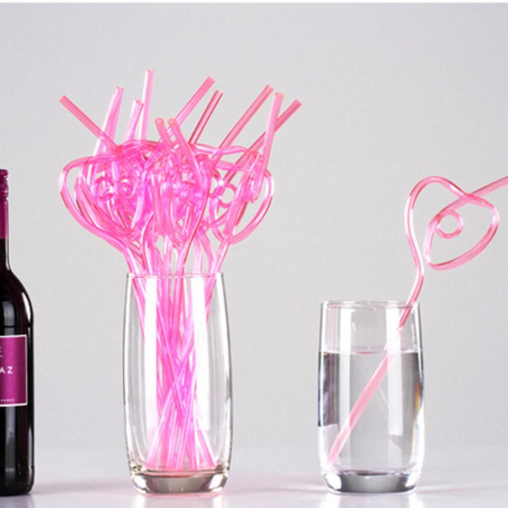 10KS Opakovaně použitelný skleněný kelímek s brčkem Barevný styling Průhledný tumbler Brčko Brčko na džus Barové doplňky