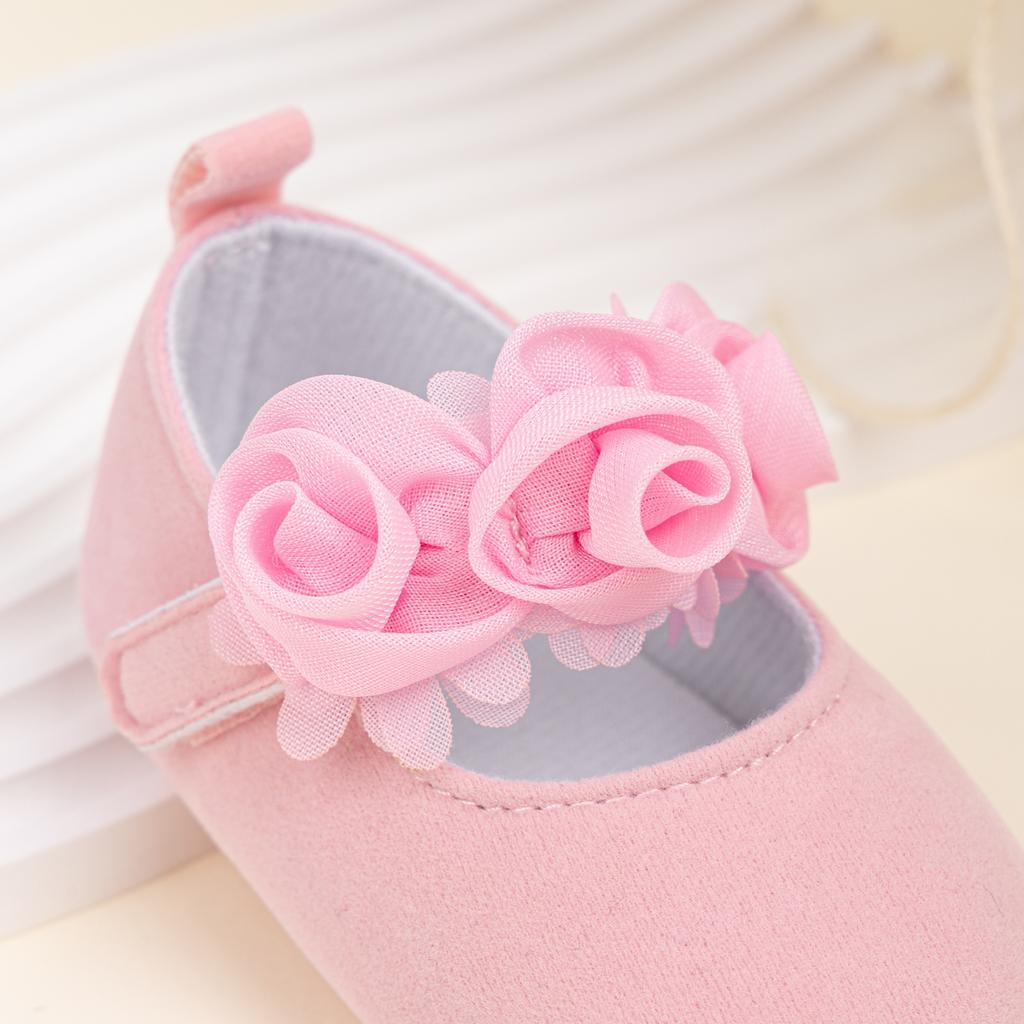 Cotton Sole Anti-slip Baby Shoes Moccasin Cute Flower Princess Girls Shoes Newborn Toddler First Walker Crib Shoes 0-18m