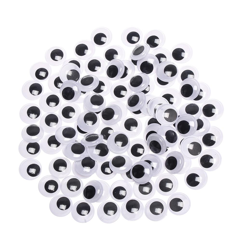 100 PCS Black With White DIY Craft  Parts 's Eyes  Accessories Dinosaur Eye Creative gift