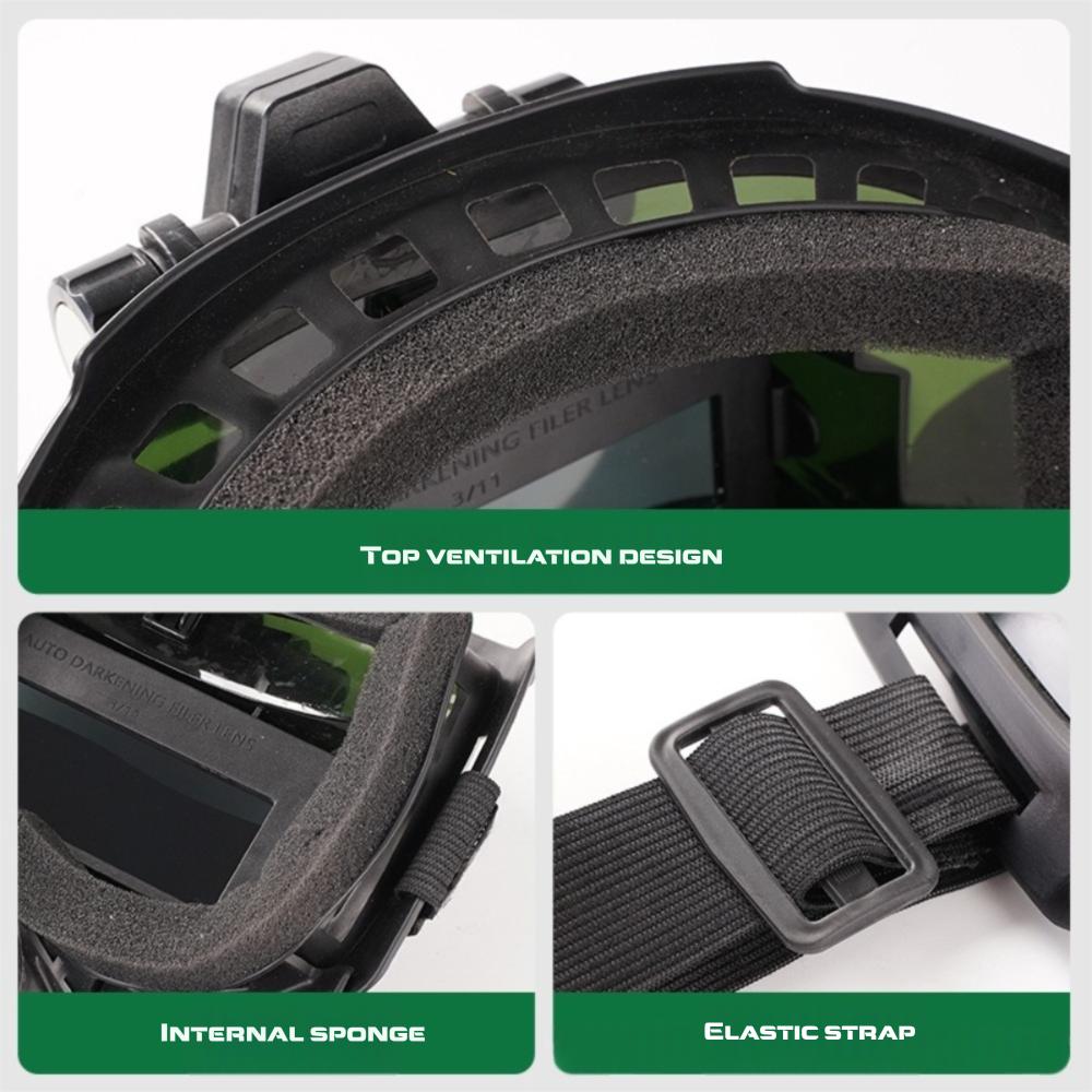 Auto Darkening Auto Darkening Welding Helmet Integrated Type Equipped with Headlights Welding Mask Adjustable Band Split Type