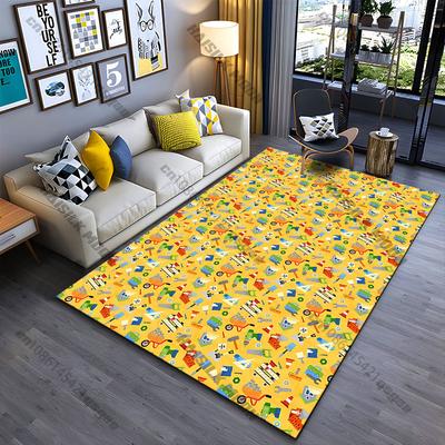 Construction Tools Pattern Background Carpet Yoga Living Room Room Decor Children's Crawling Mat Doormat Area Rug