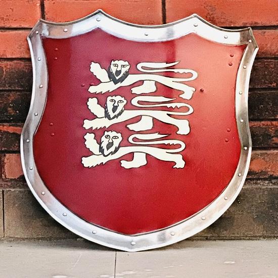 Medieval Knight Lion Heater Shield Crusader Shield Battle Warrior Shield Rytíř Lion Face Shield replika Halloweenský speciální dárek.