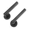 Door Handle Lock Keyed Large Solid Knob Thickened Panel Aluminum Iron Steel Interior Bedroom Lock Black
