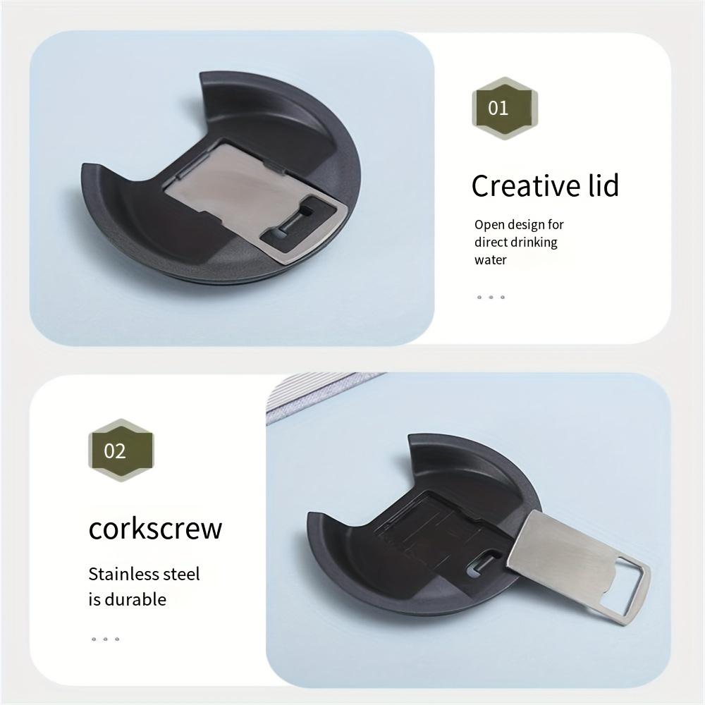 8pcs Lusella Tumbler 16oz Stainless Steel Beer Mug, Double Wall Vacuum Insulated Tumbler, Cup Lid with Bottle Opener, Keeps