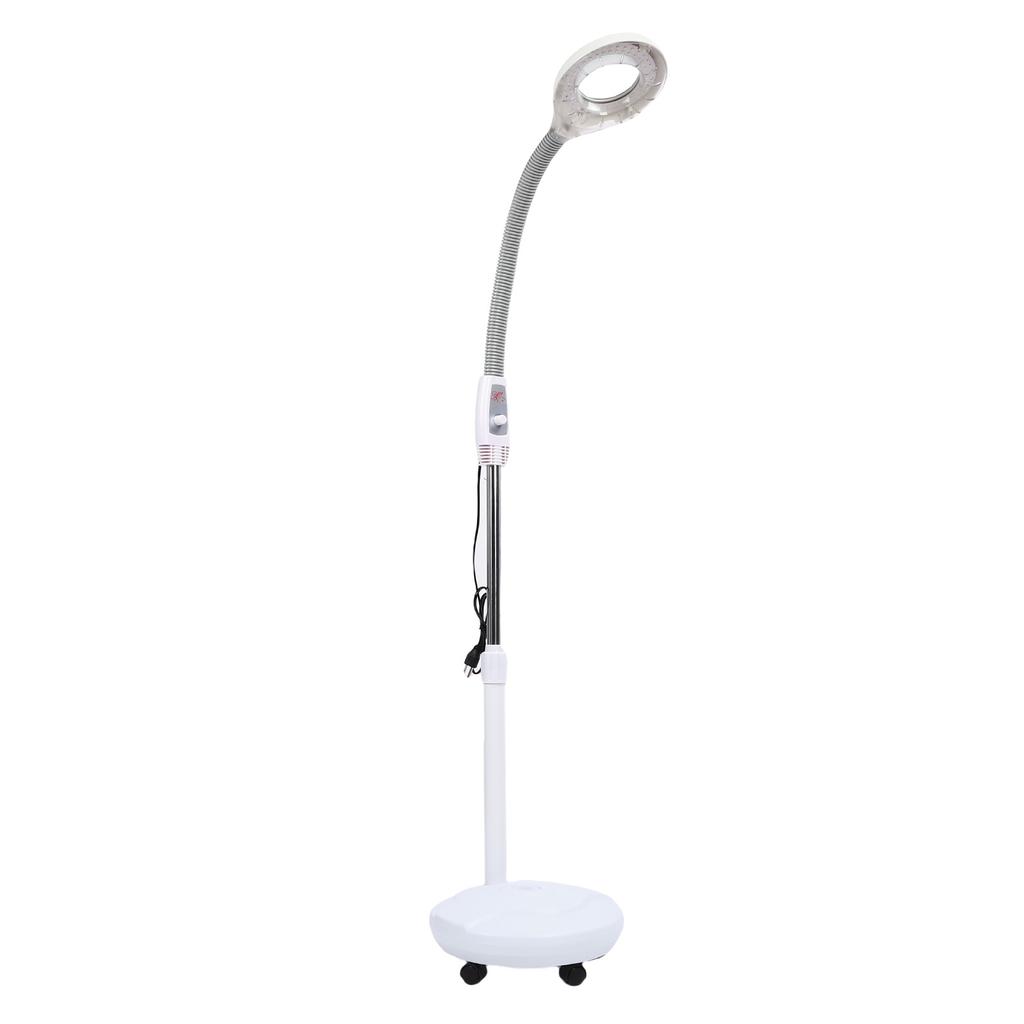 LED Magnifier Floor Lamp 3X Magnification Height Adjustable Floor Magnifying Lamp with 5 Inch Rotatable Lens Movable
