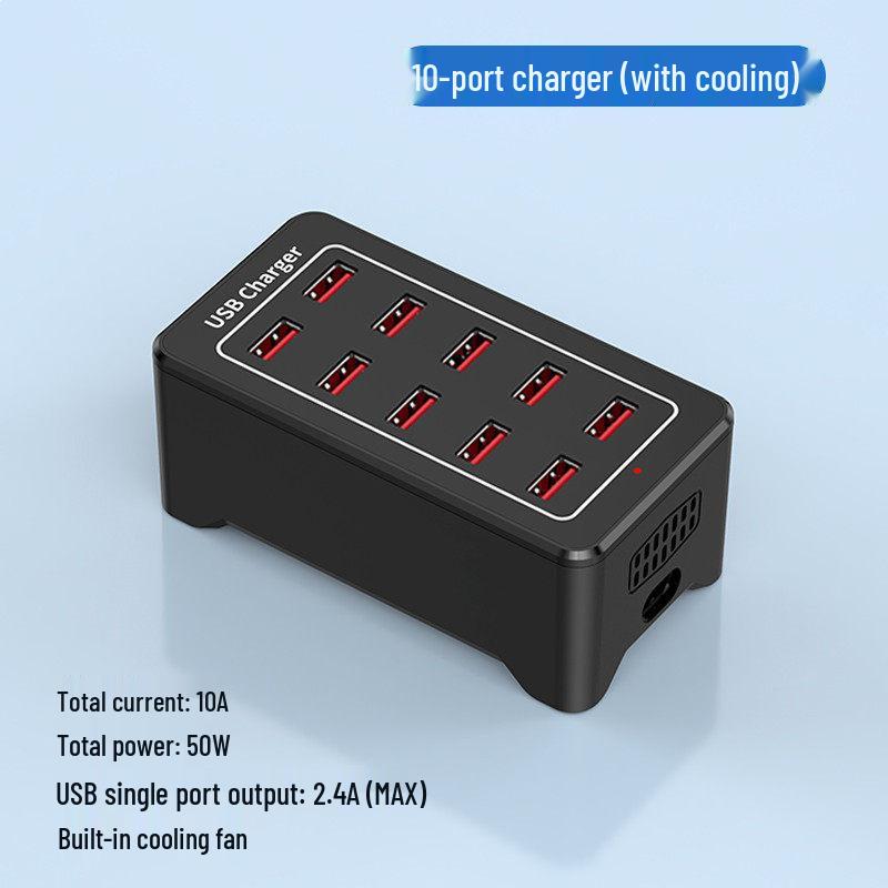Multi-Port USB Fast Charger & Power Strip for Phones, Tablets, and Smart Devices