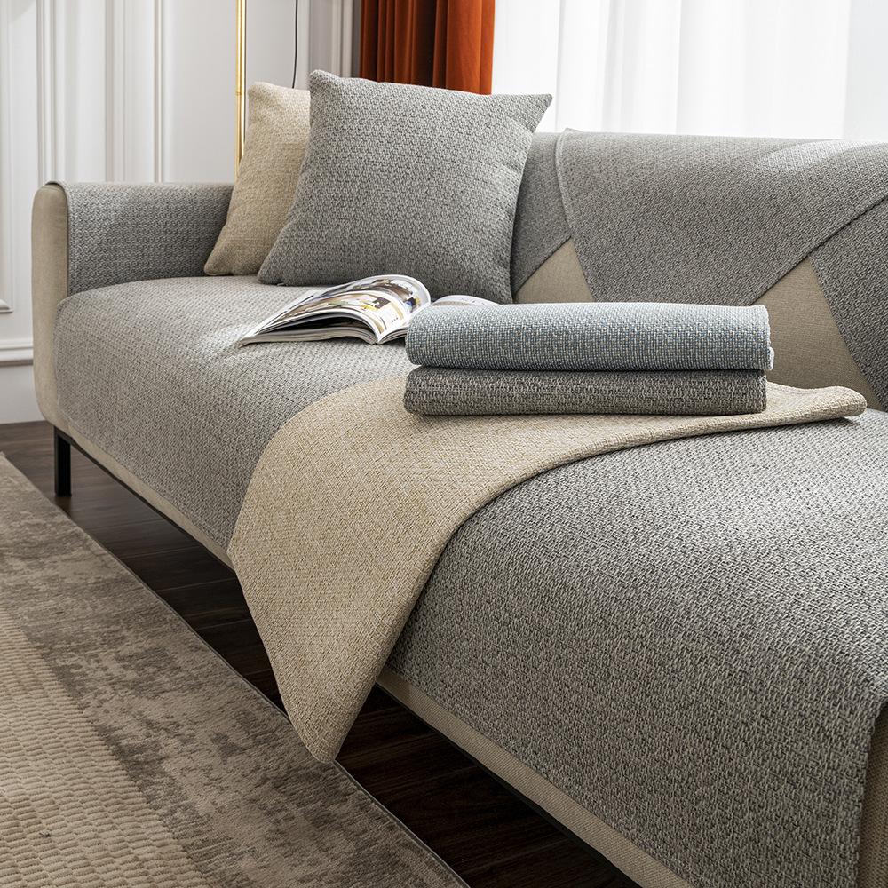 

Imitation Cotton And Linen Sofa Cushion, Universal Cushion For All Seasons, Sofa Cover New Sofa Cover, Backrest Towel, Seat Cushion 70*70cm сірий колір