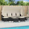 VidaXL Garden Lounge Set 5 Pcs with Cushions Black Wicker, Outdoor Sofa Set, Garden Furniture Set, 3261563