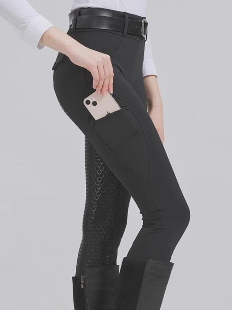 Unisex Vollsilikon Reithose - Hochelastisch, Feuchtigkeitstransportierend, Schnelltrocknend