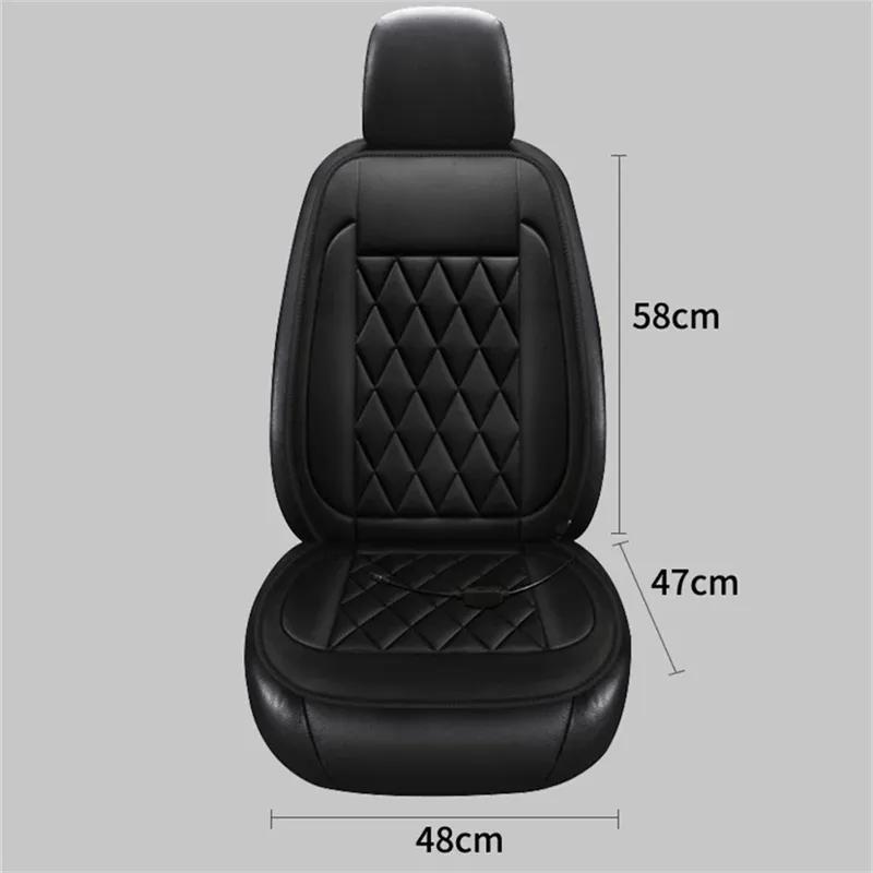 2pcs Winter Heated Car Seat Cover 12V Heating Warmer Car Seat Cushion Auto Universal Protector Cloak Cover Pads Set New Amagi