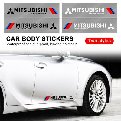 2pcs Reflective Car Door Side Sticker Body Graphics Vinyl Decal For ASX Lancer L200 Pajero Sport Attrage Mirage Eclipse