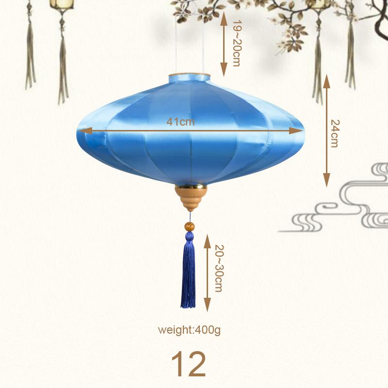 12/14inch Ancient Style Silk Cloth Vietnam Palace Lantern Waterproof Chinese Retro Mid Autumn Wedding Festival Decor Lanterns