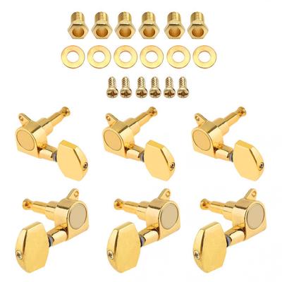 Clavijas de afinación para guitarra acústica folk de 40/41 pulgadas, 3R+3L, máquina cerrada, clavijas cuadradas.