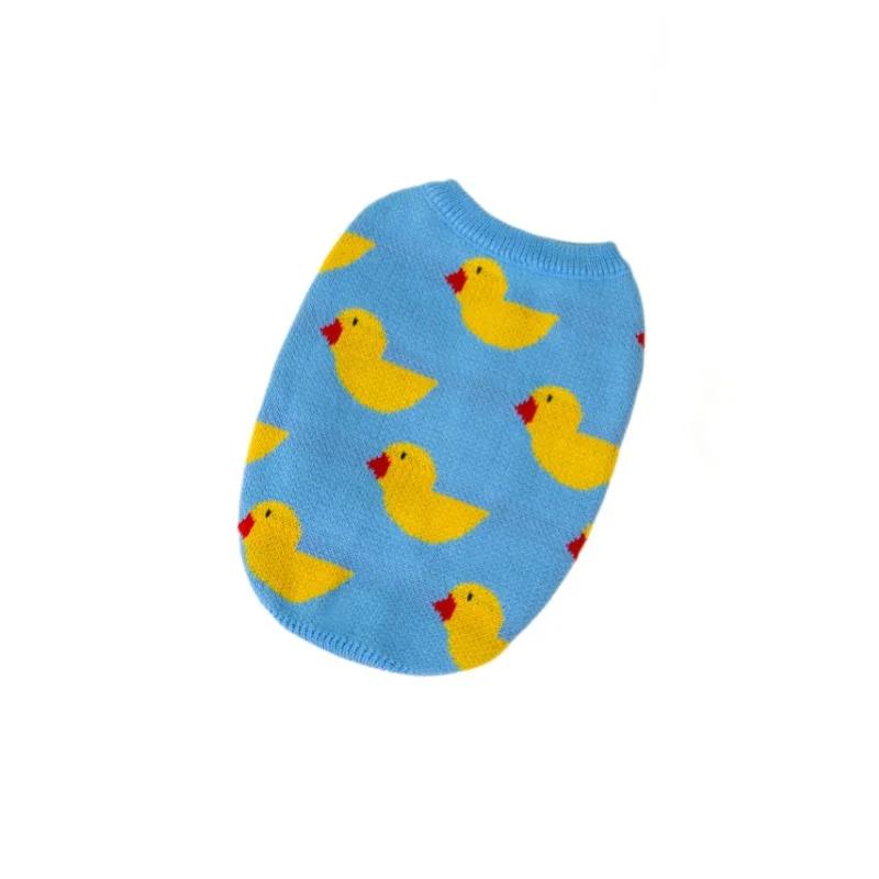 Pet Cartoon Duck Cat Sweater Autumn and Winter Pet Clothes Knitted Pullover Pet Sweater Dog Christmas Clothes Sweater