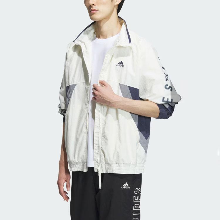 Adidas Nadměrný střih Tištěná Colorblocková Sportovně-ležérní bunda Unisex Svrchní oděv Han-Jade-White IT4361