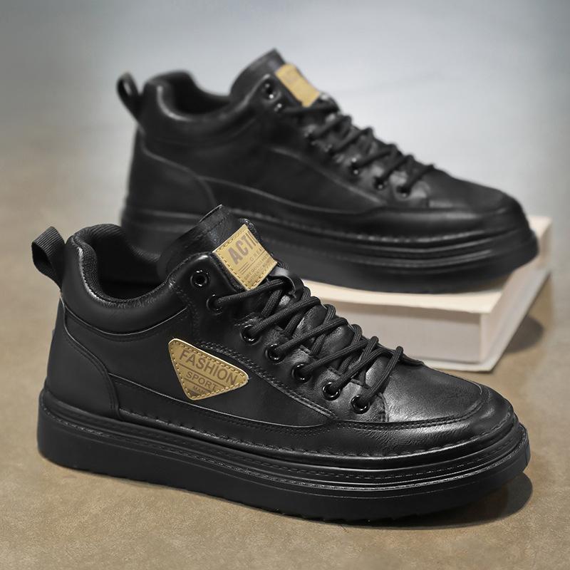 Autumn New High-top Martin Boots Men's Versatile Platform Casual Leather Shoes Tooling Board Shoes Work Shoes Men