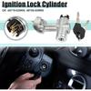 ACROPIX Ignition Switch Cylinder Lock Assembly Fit for Nissan 720 - Pack of 3 Silver Tone