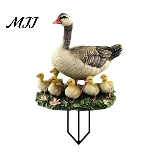 Decorative Plant Inserts Fairy Garden Stake, 2D Acrylic Cute Animal Yard Art Backyard Landscaping Supplies Tale Cottage Ornament for Patio Flower Bed