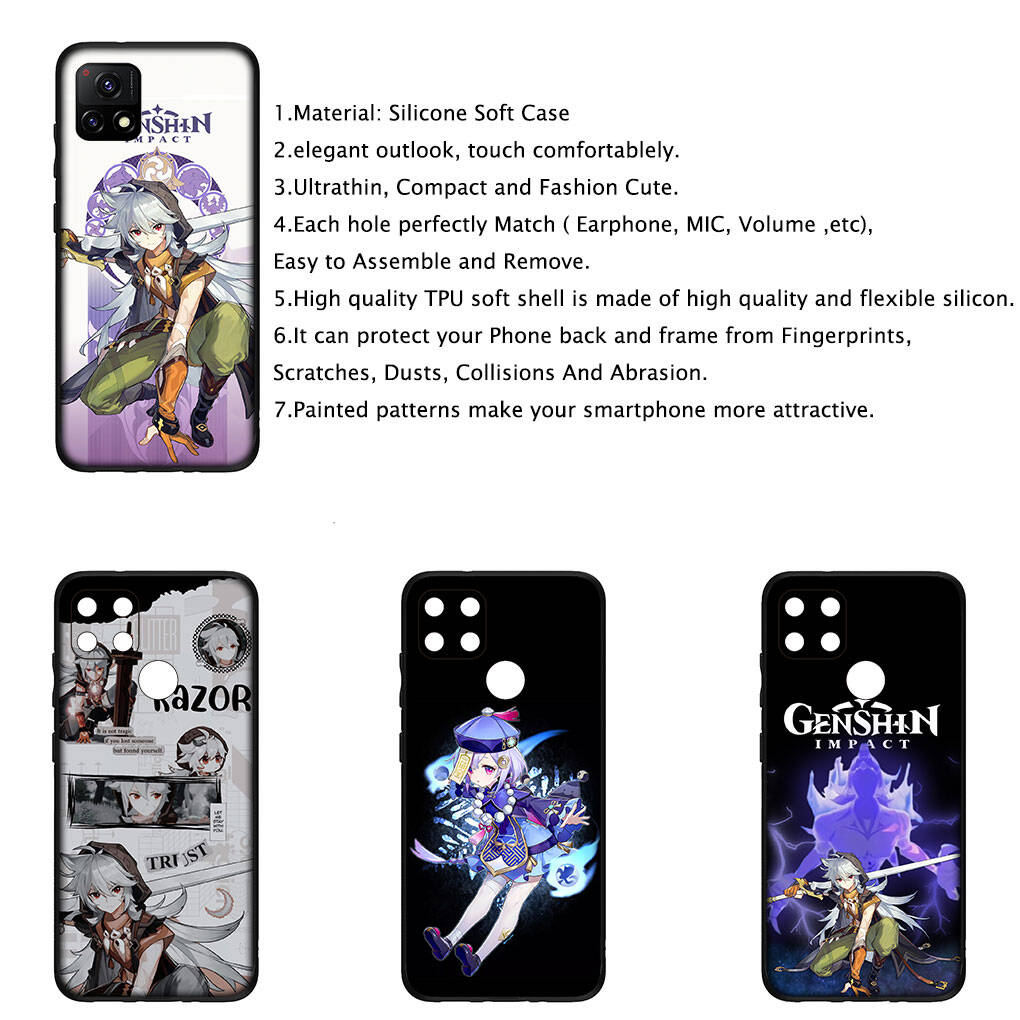 For Samsung Galaxy S25 S24 S23 S22 Ultra FE Plus A37 A57 A56 A55 A06 A16 A15 A36 A26 A35 A05 A25 A54 A34 S9 Phone Case Genshin Impact Razor QiQi Cover