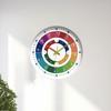 Round Electronic Color Clock Mute Learning Wall Hanging Clock  Early Education Learning