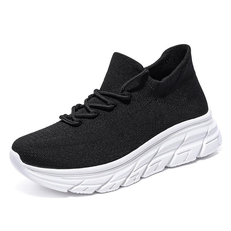 Summer large size 48 men's walking shoes men's flying woven mesh lightweight breathable fashion casual couple socks shoes