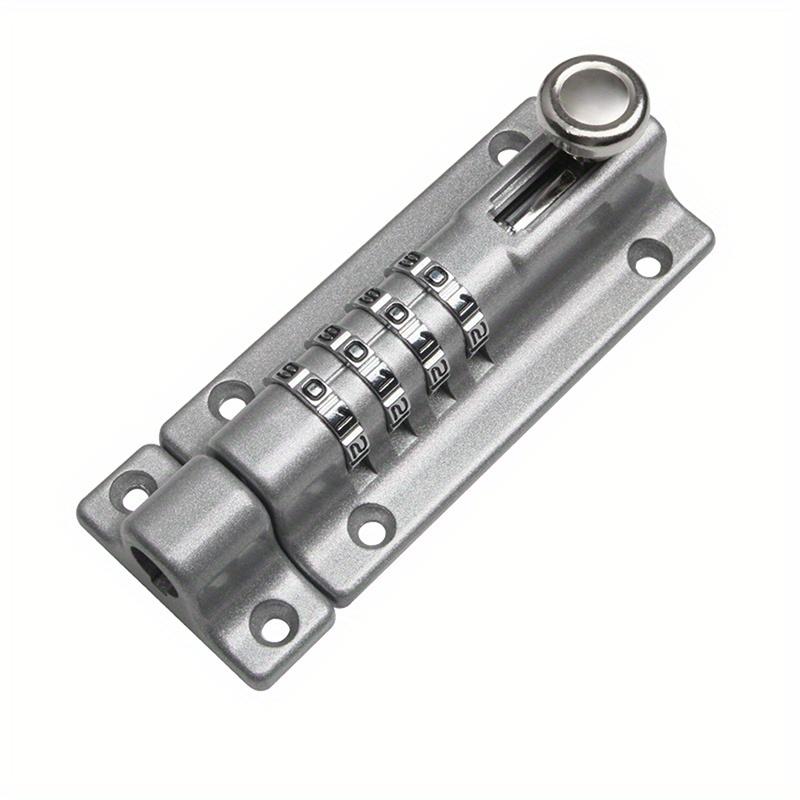 Password Lock Black Silver Bolt Metal Door Latch Anti-theft Safety Combination Digit Padlock Outdoor Home Wood Gate Hardware