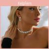 Fashion Jewelry Necklace Earrings Set With Water Drill Flowers For Women