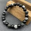 New Bead Bracelet Men Natural Obsidian Beaded Bracelets Homme Energy Stretch Bracelet Men Jewelry Couple Bracelet