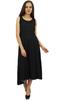Bimba Women's Designer Rayon Dress With Pockets Solid Aqua Maxi With Scarf -