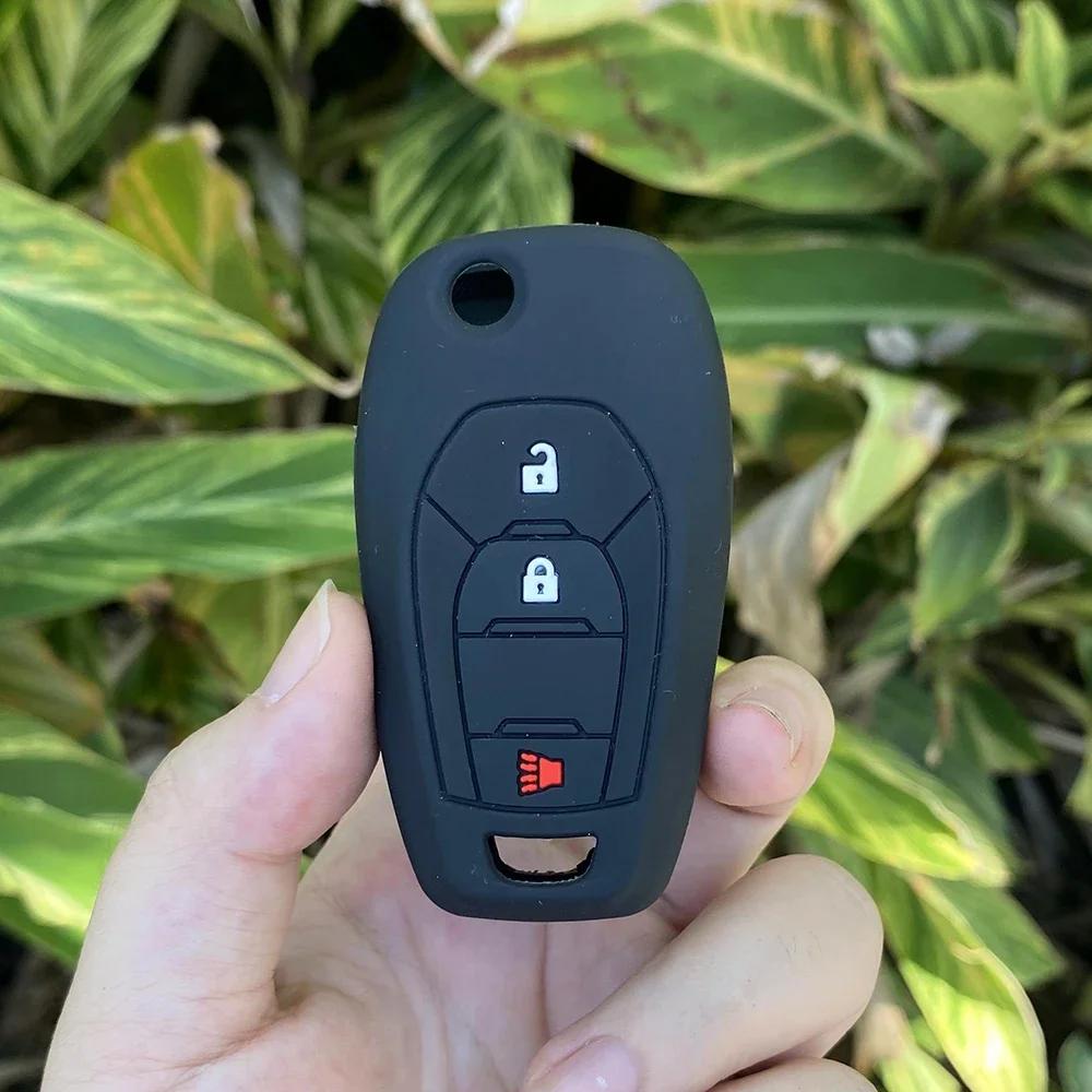 

For Chevrolet Cruze Avo Trailblazer Onix Tracker 3 Buttons Folding Remote Keychain Accessories Silicone Car Key Fob Case Cover чёрный