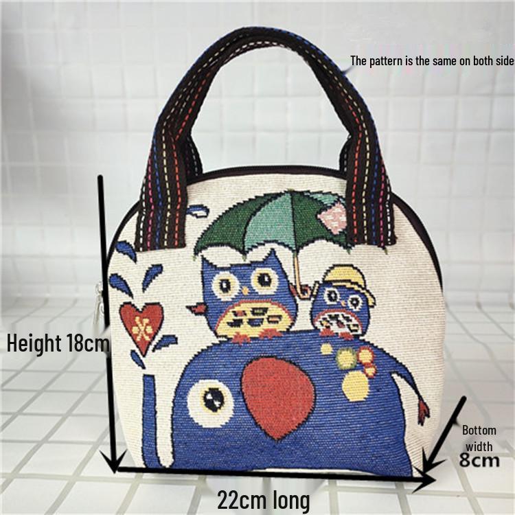 2025 Ethnic Style Embroidered Shell-Shaped Canvas Handbag: Cell Phone, Coin, and Shopping Bag