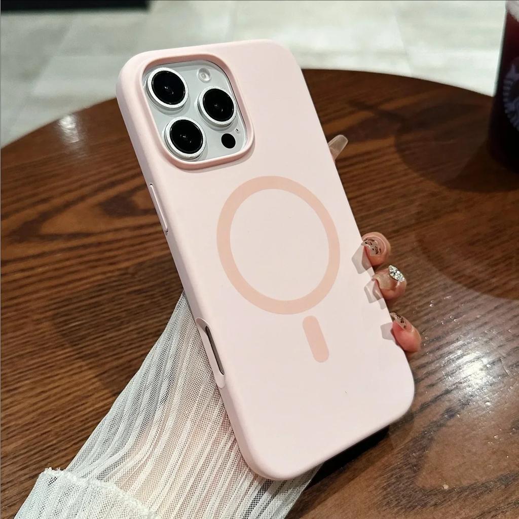 Liquid Silicone Magsafe Case for iPhone 16 14 13 12 15 Pro Max Plus Original Magnetic Wireless Charging Cover for iPhone 16 Case