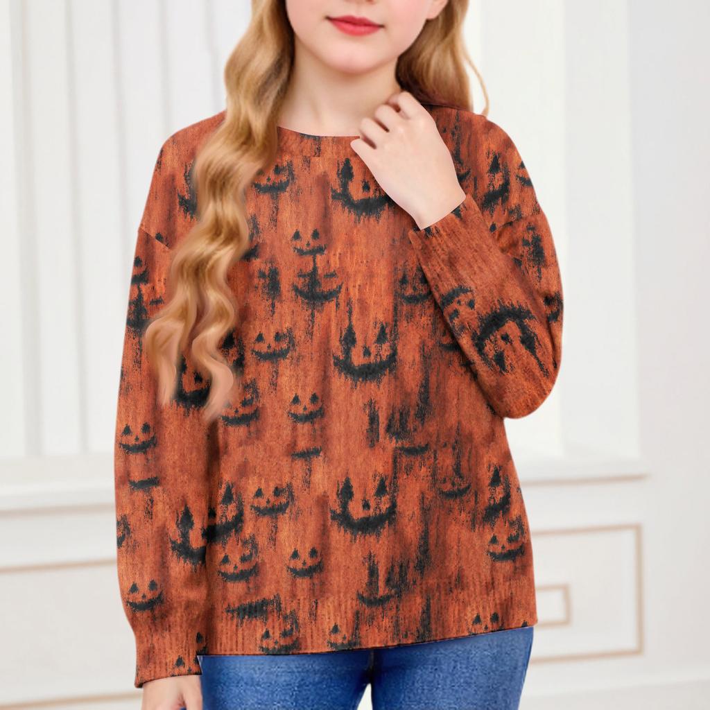 Sweatshirts For Children Boys And Girls Knit Sweater Cute Shirt Fall Crewneck Pullover Tops