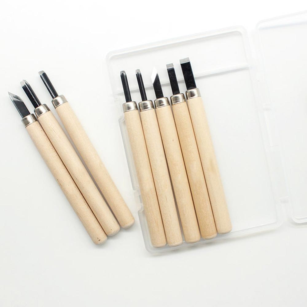 8pcs High Manganese Steel Wood Carving Knife Kit Woodworking Gouges  Craft Hand Tool