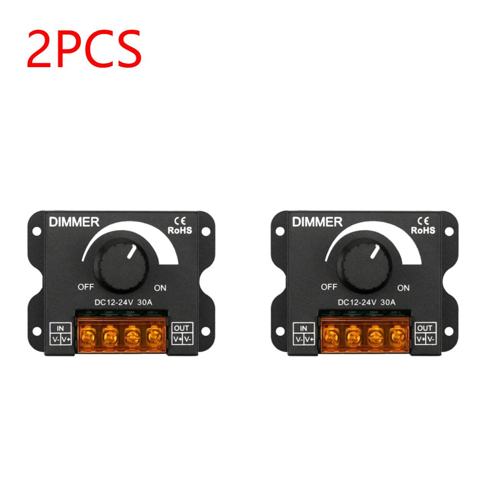 1-3Pcs LED Dimmer Switch DC 12V-24V 30A Monochrome Controllers PWM Digital Stepless Dimming for Lamp Strip Single Color Lamp