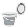 Relaxdays 10 L Foldable Bucket for House, Car and Camping Cleaning, Grey